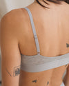 BASERANGE SOFT soft series collection bamboo fiber bamboo cotton bra underwear without steel ring France BAS-BRSO-BA-SU25-Grey Melange